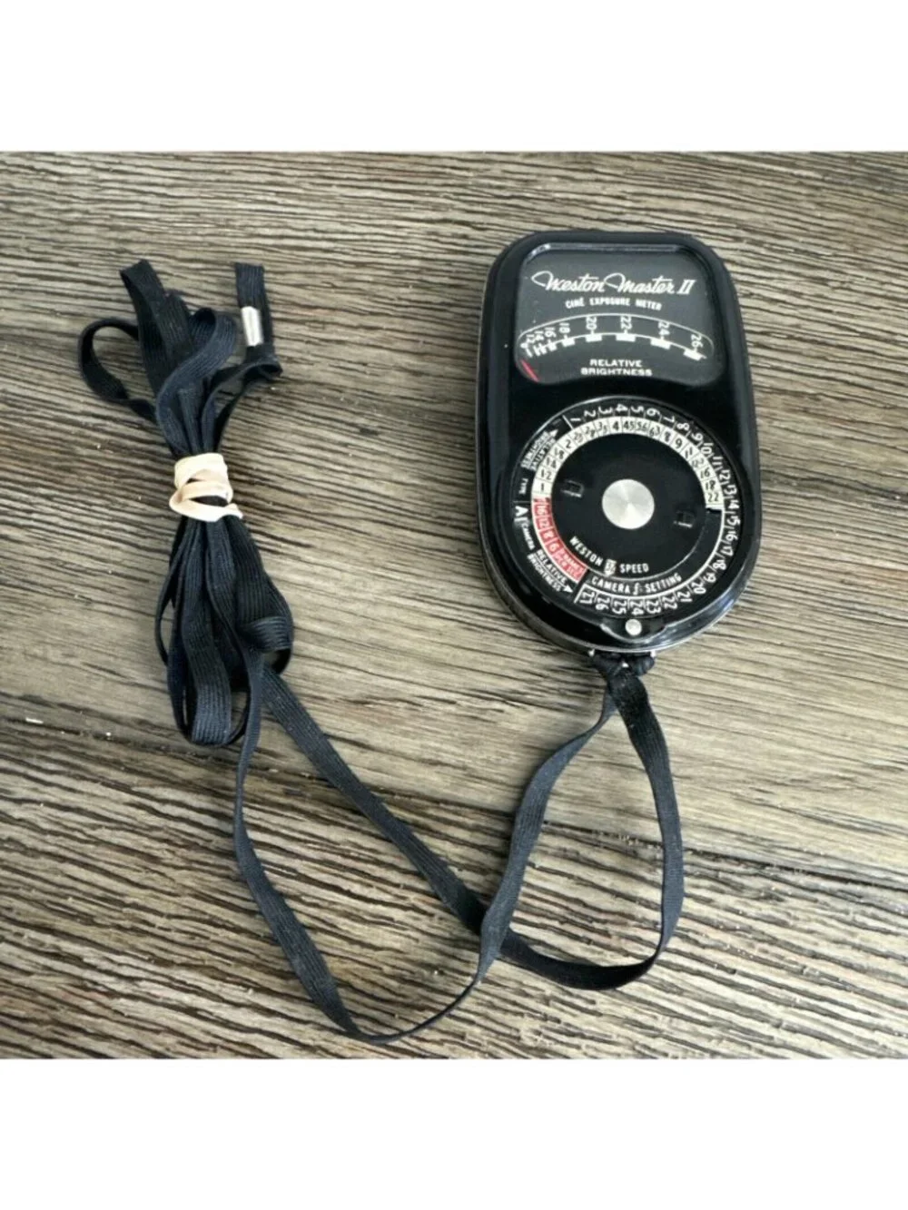 Weston Master II Cine Exposure Meter Model 736 With Strap Vtg Photography Tool